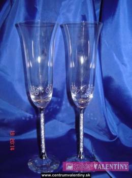 Krištáľové svadobné poháre